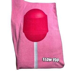 Vintage Blow Pop Blanket 45”x34” Throw with Red Lollipop Graphic